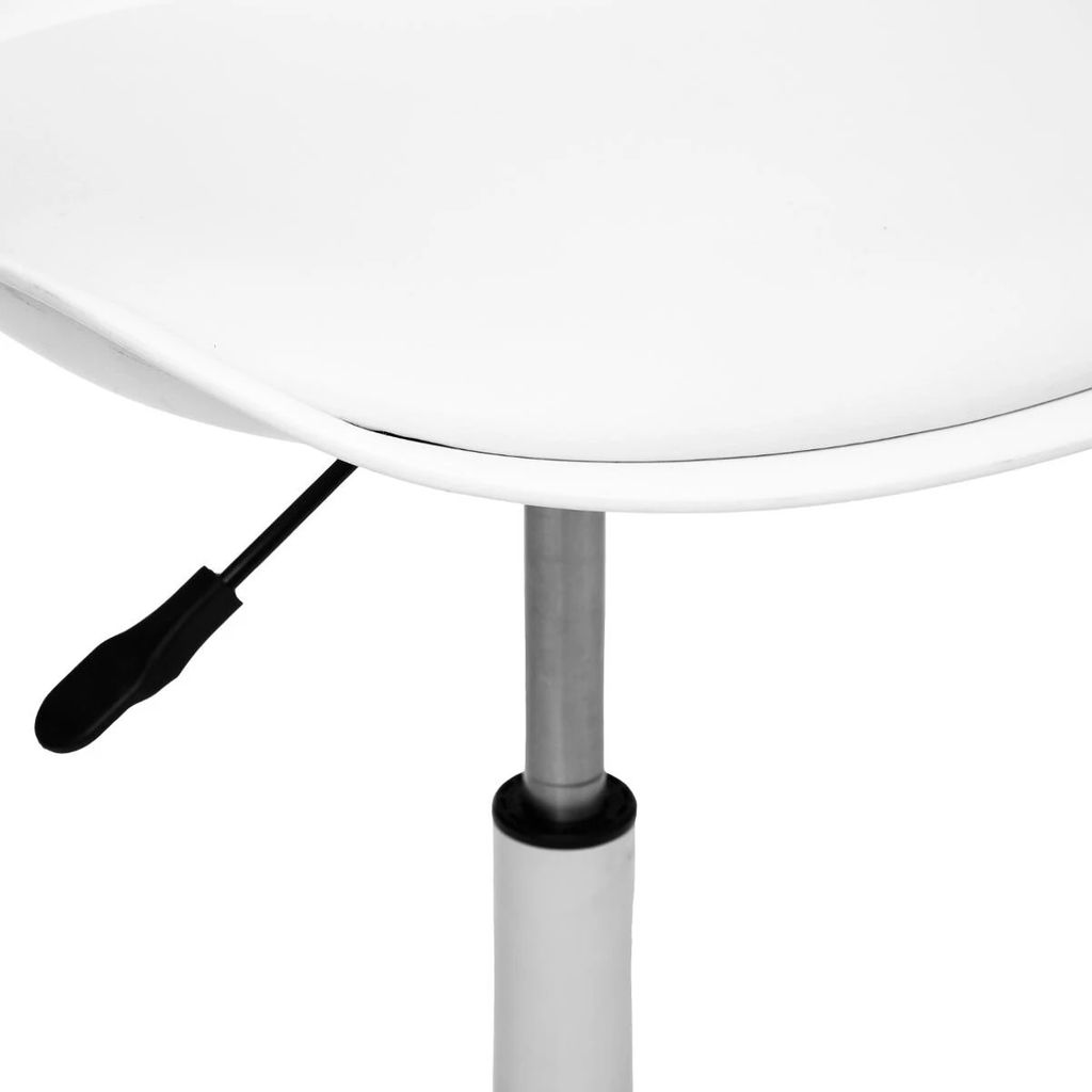 Párnázott műanyag szék, állítható magassággal, fehér - roulette - butopêa